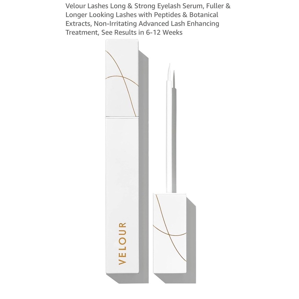 Velour Lashes Long & Strong Eyelash Serum Set of 2 Peptide Botanical 2mL BUNDLE
